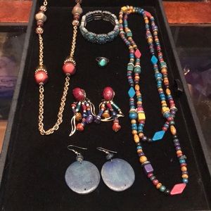 Colorful jewelry lot! Boho-chic/70s
